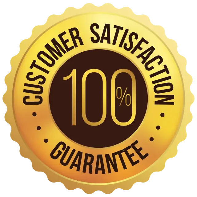100% satisfaction guarantee